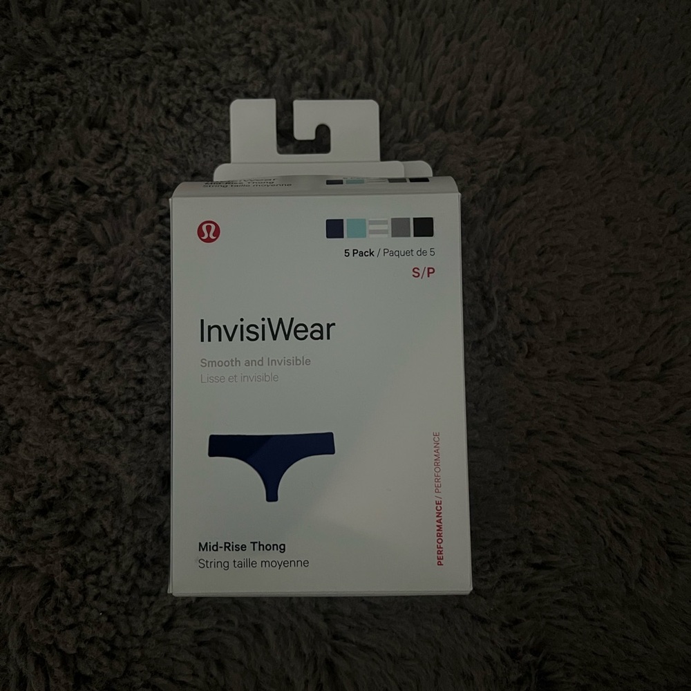 NWT Lululemon Mid-Rise Thong 5 Pack Small
